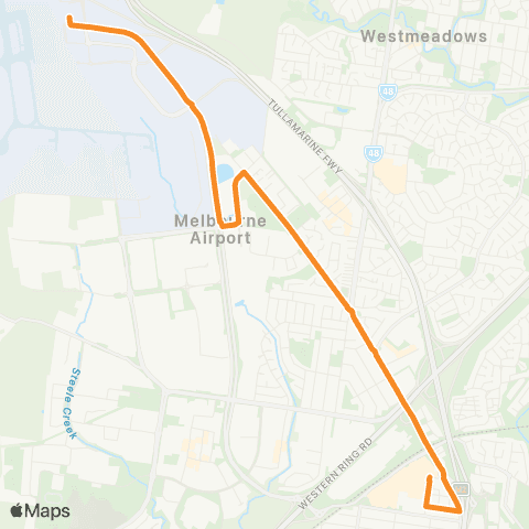 PTV - Public Transport Victoria Melbourne Airport - Airport West SC map