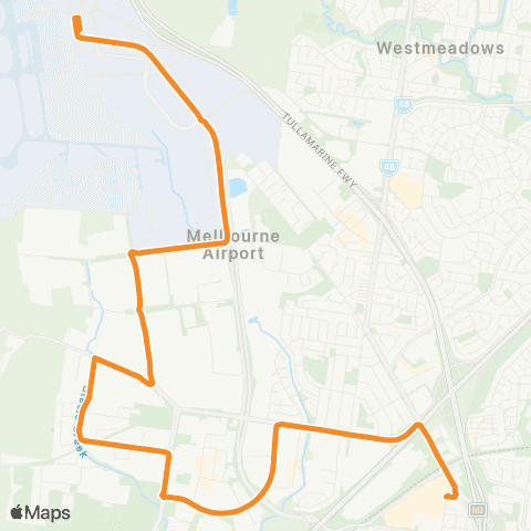 PTV - Public Transport Victoria Melbourne Airport - Airport West SC map