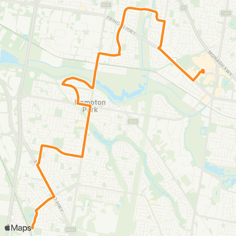 PTV - Public Transport Victoria Lynbrook Station - Fountain Gate SC map
