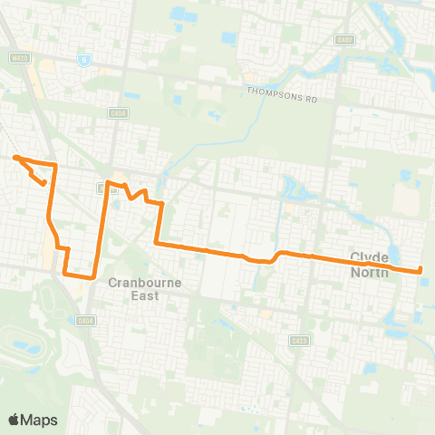 PTV - Public Transport Victoria Clyde North - Cranbourne Station map