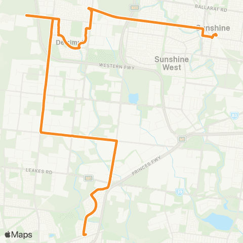 PTV - Public Transport Victoria Laverton Station - Sunshine Station map