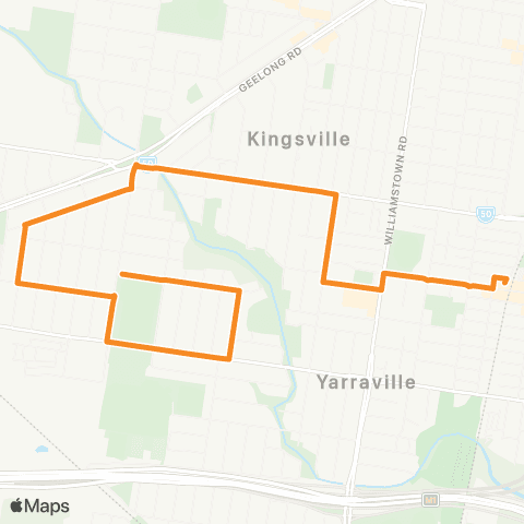 PTV - Public Transport Victoria Kingsville - Yarraville map
