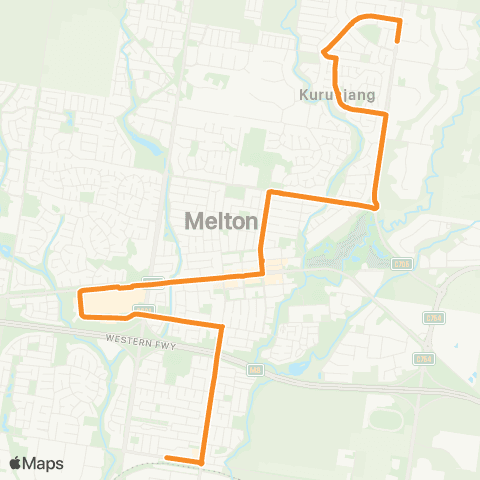 PTV - Public Transport Victoria Kurunjang - Melton Station map