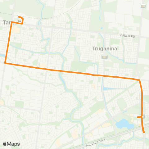 PTV - Public Transport Victoria Tarneit Sta - Williams Landing Sta map