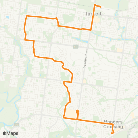 PTV - Public Transport Victoria Hoppers Crossing Sta - Tarneit Sta map