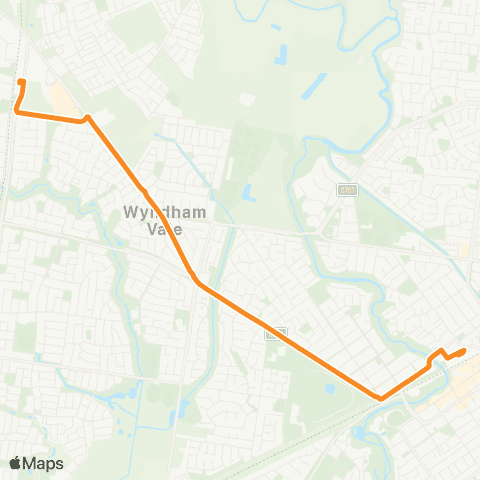 PTV - Public Transport Victoria Wyndham Vale Station - Werribee Station map
