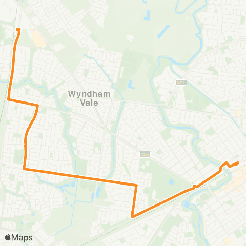 PTV - Public Transport Victoria Wyndham Vale Station - Werribee Station map