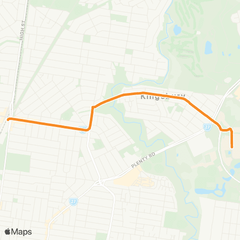 PTV - Public Transport Victoria Reservoir Station - La Trobe University map
