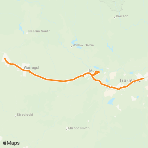 PTV - Public Transport Victoria Drouin North map