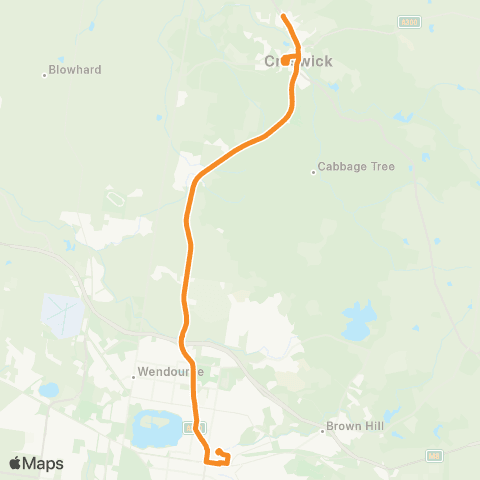 PTV - Public Transport Victoria Creswick - Ballarat Station map