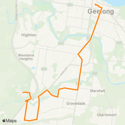 PTV - Public Transport Victoria Traralgon West map