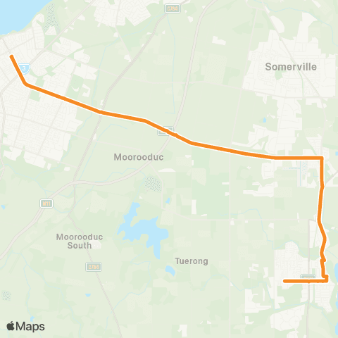 PTV - Public Transport Victoria Hastings - Mornington map