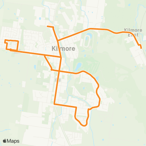 PTV - Public Transport Victoria Kilmore Town Service (Link Bus) map