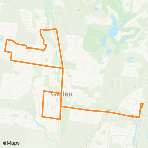 PTV - Public Transport Victoria Wallan Sta via Springridge and Wallan Central (Link A) map