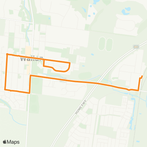PTV - Public Transport Victoria Wallan Station - Wallan Central map