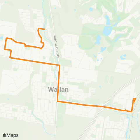 PTV - Public Transport Victoria Wallan Station - Springridge map