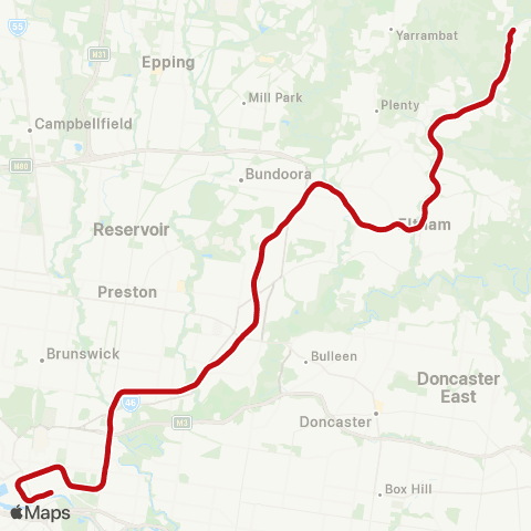 Metro Hurstbridge map