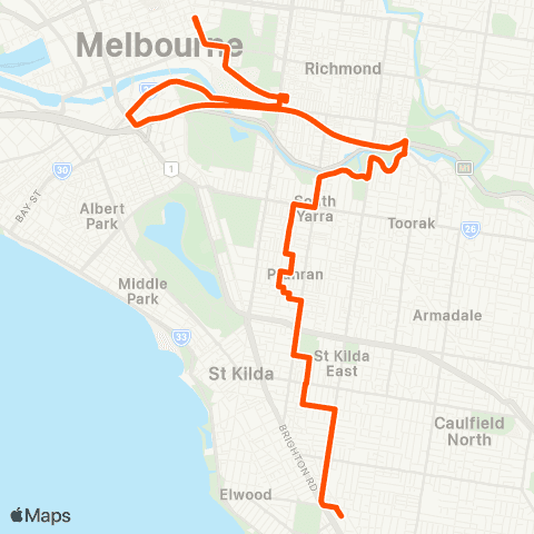 Metro Sandringham map