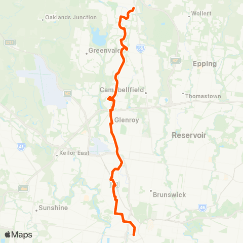 Metro Craigieburn map