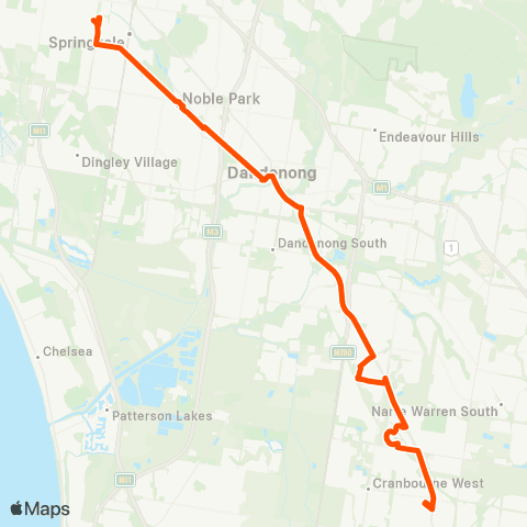 Metro Cranbourne map