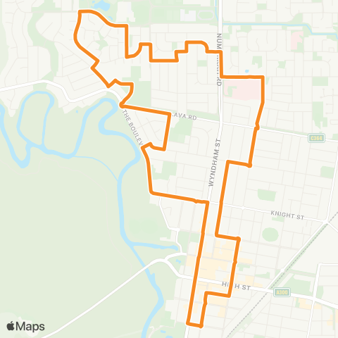 Victoria Regional Buses Gippsland Regional Sport Complex - Sale via Gippsland Regional Sport Complex map