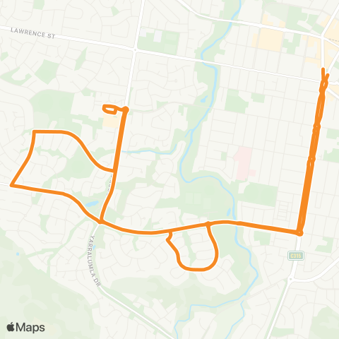 Victoria Regional Buses Wodonga via West Wodonga map