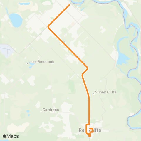 Victoria Regional Buses Red Cliffs - Mildura City via Red Cliffs map