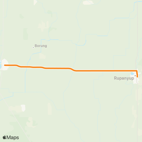 Victoria Regional Buses Rupanyup via Rupanyup map