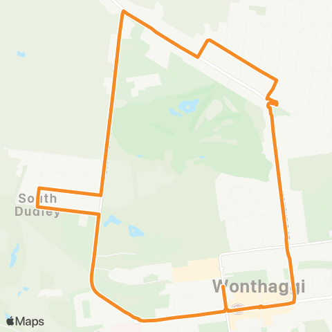 Victoria Regional Buses Wonthaggi via Dudley map