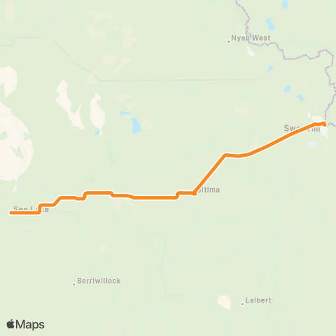 Victoria Regional Buses Sea Lk - Swan Hill via Lk Boga Or Ultima map