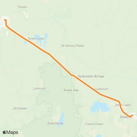 Victoria Regional Buses Horsham - Stawell via Western Hwy map