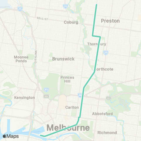 PTV - Public Transport Victoria Victoria Harbour Docklands - W Preston map