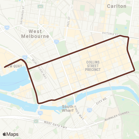 PTV - Public Transport Victoria City Circle map