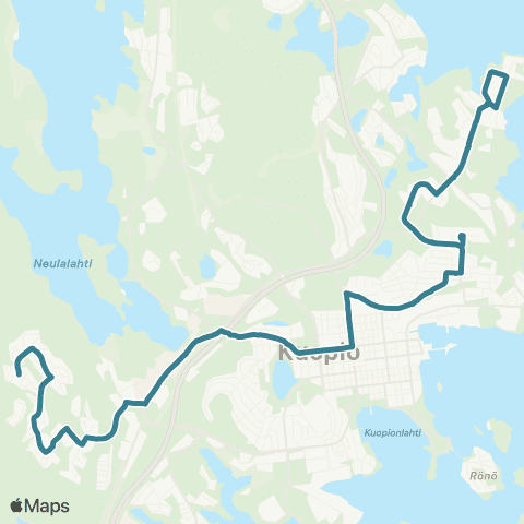 Vilkku Neulamäki-keskusta-Kelloniemi map