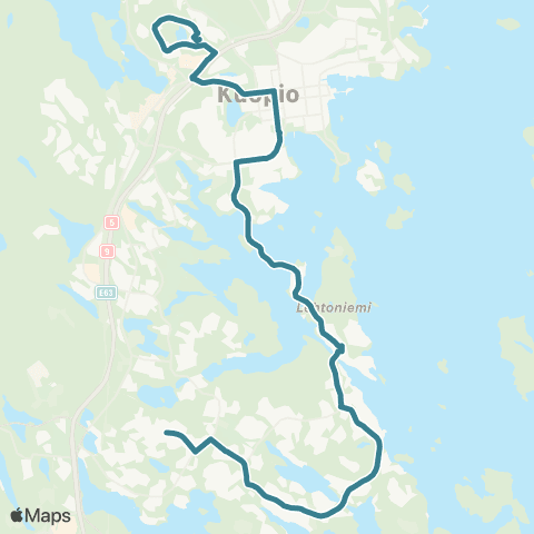 Vilkku Puijonlaakso-keskusta-Saaristokaupunki-Petonen map