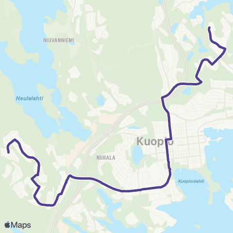 Vilkku Neulamäki-Keskusta-Kelloniemi map