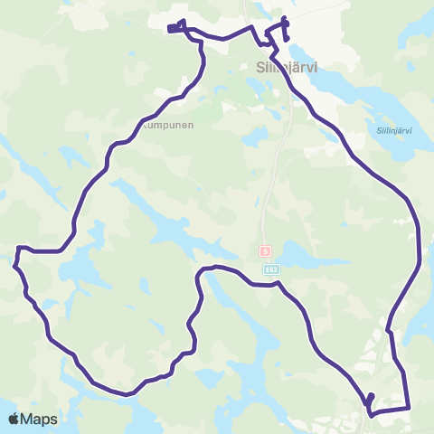Vilkku Siilinjärvi-Väänälänranta-Kehvo map