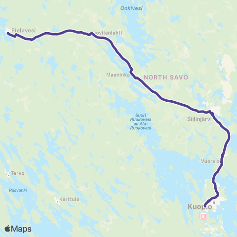 Vilkku Kuopio-Maaninka-Pielavesi-Keitele map
