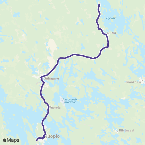 Vilkku Nilsiä-Kuopio map