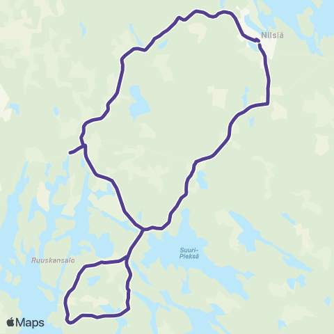 Vilkku Nilsiä-Pajulahti-Saramäki map