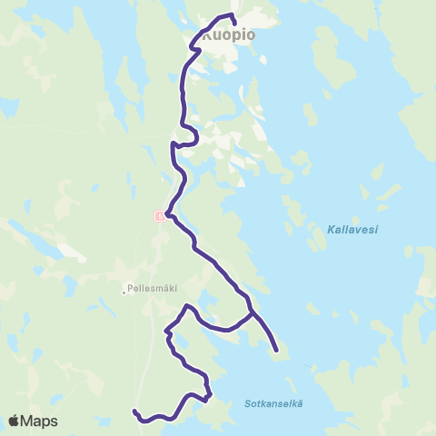 Vilkku Kuopio-Sotkanniemi map
