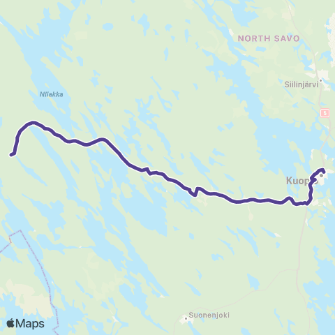 Vilkku Kuopio-Tervo-Vesanto map