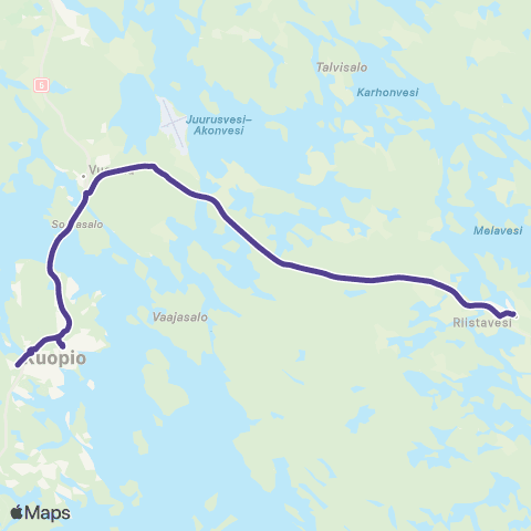 Vilkku Riistavesi-Kuopio map
