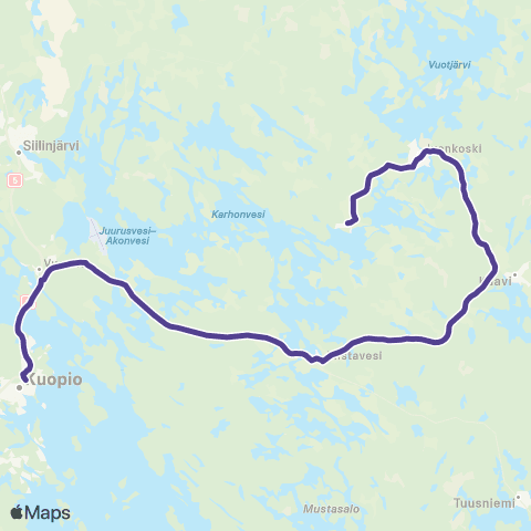 Vilkku Kuopio-Juankoski-Kaavi map