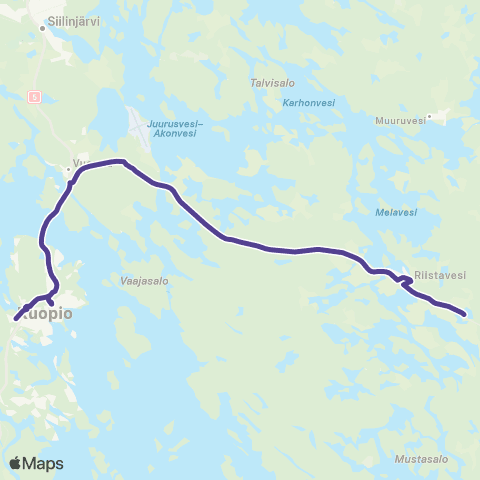 Vilkku Kuopio-Joensuu ELY map