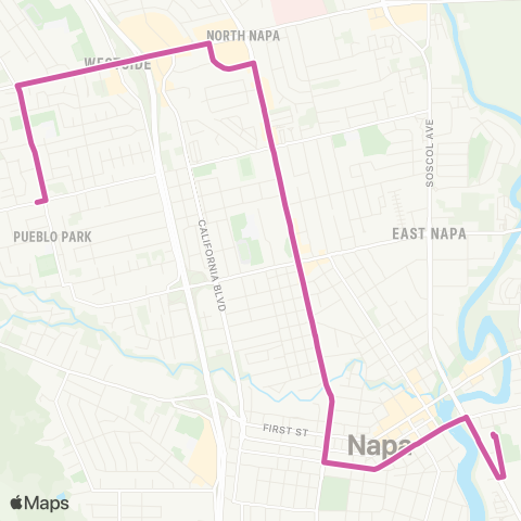 The Vine Jefferson / Central Napa map