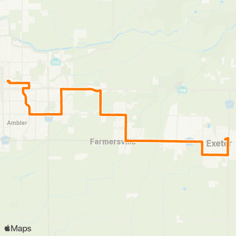 Visalia Transit Route 9 map