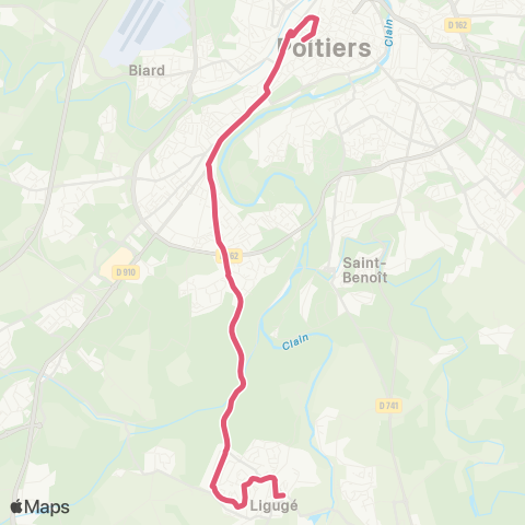 Vitalis Ligugé Gare-Ecossais map