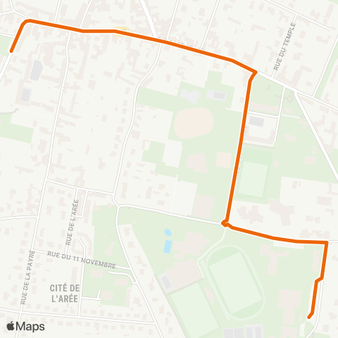 Vitalis Navette Collège St Exupery-Sacré Coeur map