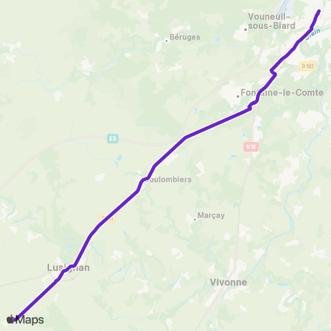 Vitalis Lusignan Gare-Gare Routière map